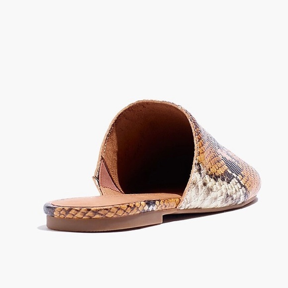 Madewell The Cory Slip On Mule in Snakeskin Print Leather Pink Black Brown White - Picture 4 of 14